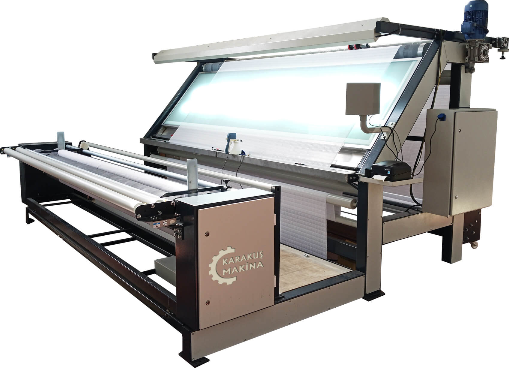 Quality control and roller wrapping machine